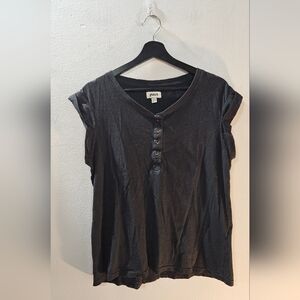 Pact Henley Short Sleeve Top